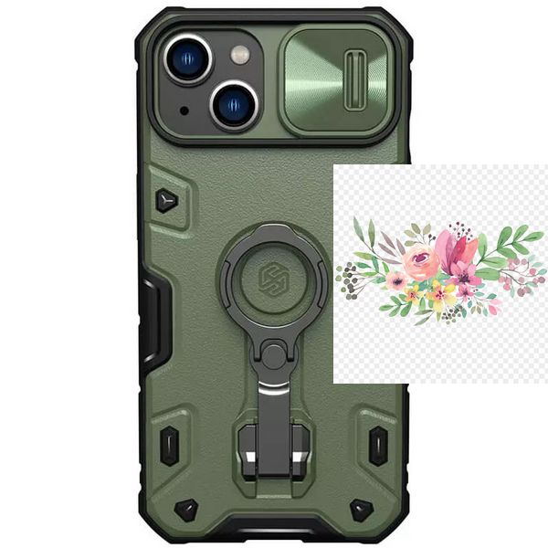 TPU+PC чохол Nillkin CamShield Armor Pro no logo (шторка на камеру) для Apple iPhone 14 / 13 (6.1") 56009 фото