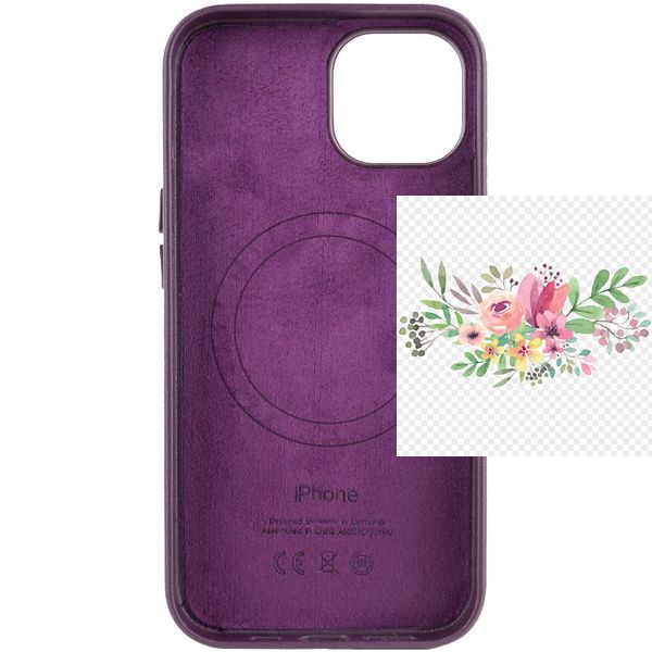 Шкіряний чохол Leather Case (AA) with MagSafe для Apple iPhone 14 (6.1") 56555 фото