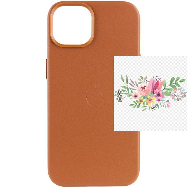Шкіряний чохол Leather Case (AA) with MagSafe для Apple iPhone 14 (6.1") 56555 фото