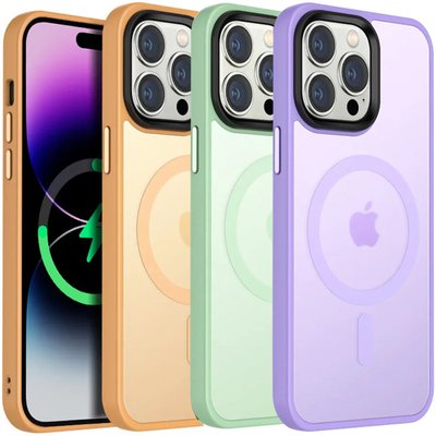 TPU+PC чохол Metal Buttons with MagSafe Colorful для Apple iPhone 14 Pro Max (6.7") 64755 фото