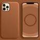 Шкіряний чохол Leather Case (AAA) with MagSafe and Animation для Apple iPhone 12 Pro / 12 (6.1") 44070 фото 3
