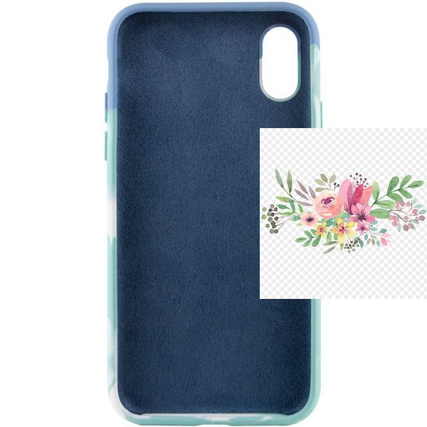 Чохол Silicone case full Aquarelle для Apple iPhone X / XS (5.8") 55027 фото