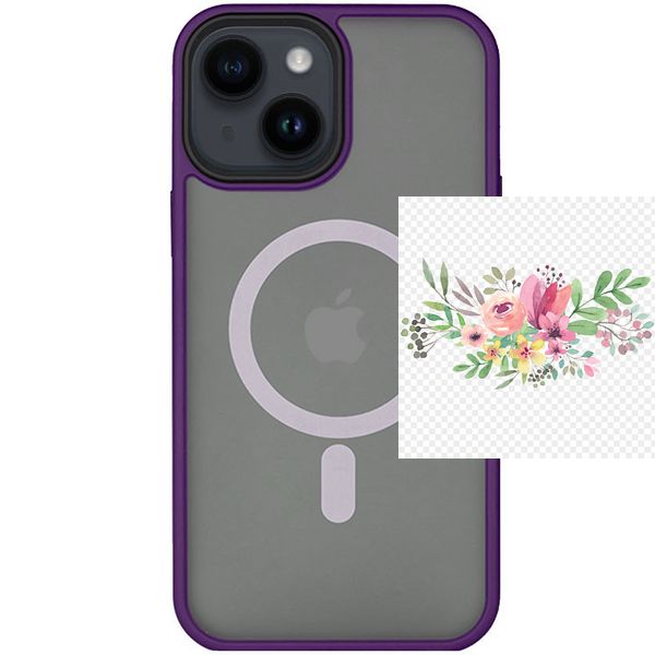 TPU+PC чохол Metal Buttons with MagSafe для Apple iPhone 14 Plus (6.7") 55540 фото