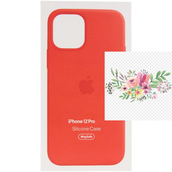 Чохол Silicone case (AAA) full with Magsafe and Animation для Apple iPhone 12 Pro / 12 (6.1") 42951 фото