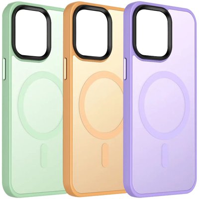 TPU+PC чохол Metal Buttons with MagSafe Colorful для Apple iPhone 13 (6.1") 64996 фото