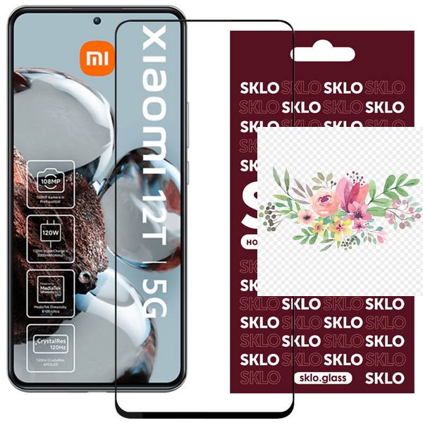 Захисне скло SKLO 3D (full glue) для Xiaomi 12T / 12T Pro 57384 фото