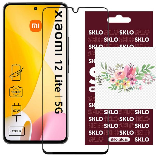 Захисне скло SKLO 3D (full glue) для Xiaomi 12 Lite 57385 фото