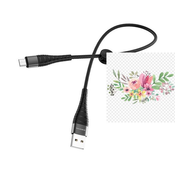 Дата кабель Borofone BX32 Munificent USB to MicroUSB (0.25m) 56882 фото