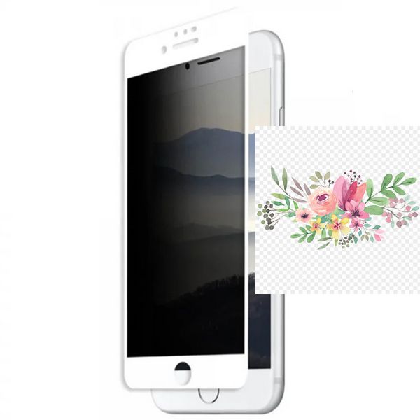 Захисне скло Privacy 5D (full glue) (тех.пак) для Apple iPhone 7 / 8 / SE (2020) (4.7") 38023 фото