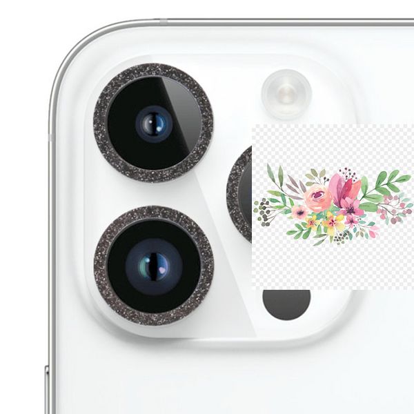 Захисне скло Metal Sparkles на камеру (в упак.) для Apple iPhone 15 Pro (6.1") /15 Pro Max (6.7") 65699 фото