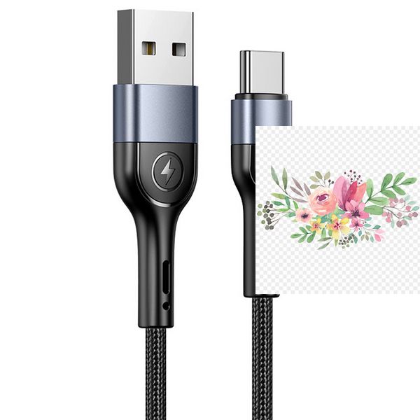 Дата кабель Usams US-SJ449 U55 Aluminum Alloy Braided USB to Type-C (1m) 62674 фото