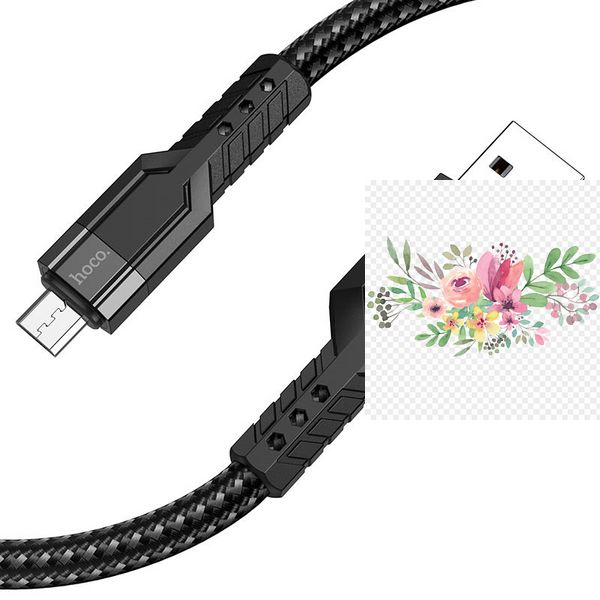 Дата кабель Hoco U110 charging data sync USB to MicroUSB (1.2 m) 57316 фото