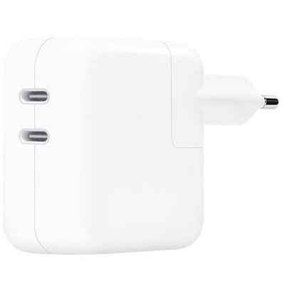 МЗП 35W Dual USB-C Port Power Adapter for Apple (AAA) (no box) 68221 фото