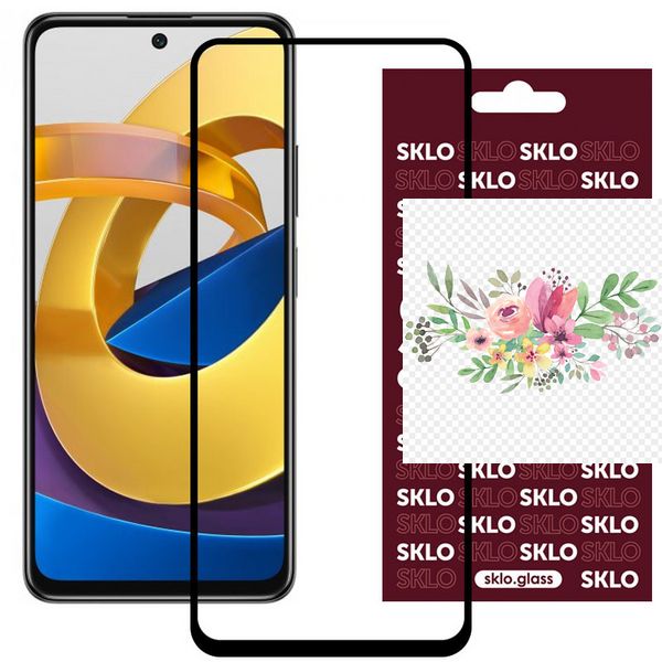 Захисне скло SKLO 3D (full glue) для Xiaomi Poco M4 Pro 5G 52144 фото