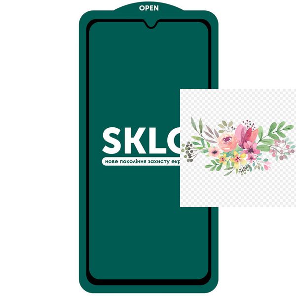 Захисне скло SKLO 5D (тех.пак) для Xiaomi Redmi 12 / Poco M6 Pro 5G 64697 фото