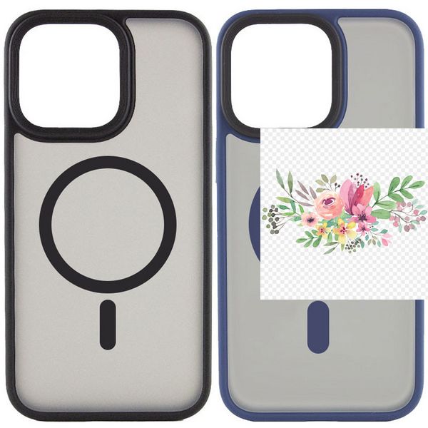 TPU+PC чохол Metal Buttons with MagSafe для Apple iPhone 15 Pro Max (6.7") 65612 фото