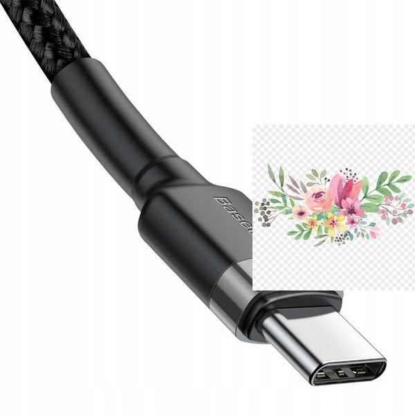 Дата кабель Baseus Cafule Type-C to Type-C Cable PD 2.0 60W (1m) (CATKLF-G) 31873 фото