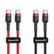 Дата кабель Baseus Cafule Type-C to Type-C Cable PD 2.0 60W (1m) (CATKLF-G) 31873 фото 1