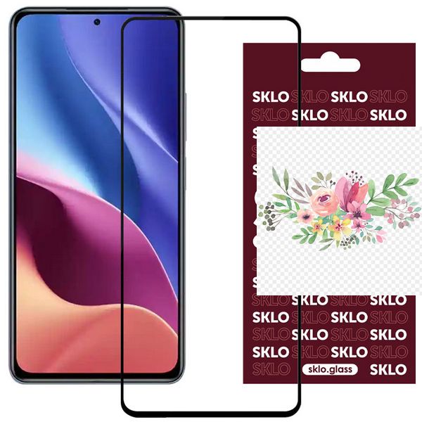 Захисне скло SKLO 3D (full glue) для Xiaomi Redmi K40/K40 Pro/K40 Pro+/Poco F3/Mi 11i/Poco X3 GT 43756 фото