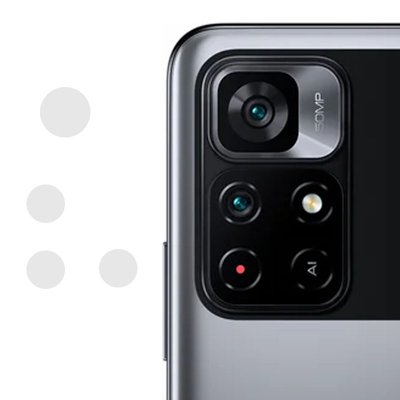Гнучке захисне скло 0.18mm на камеру (тех.пак) для Xiaomi Poco M4 Pro 5G 52536 фото