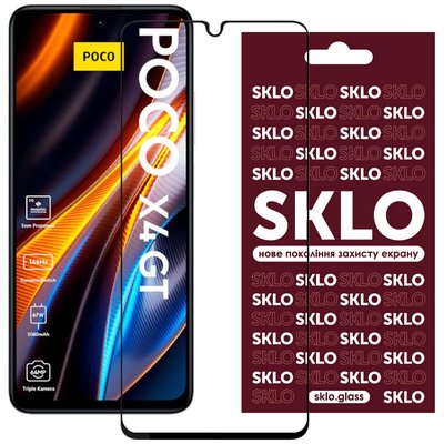 Захисне скло SKLO 3D (full glue) для Xiaomi Poco X4 GT 57388 фото