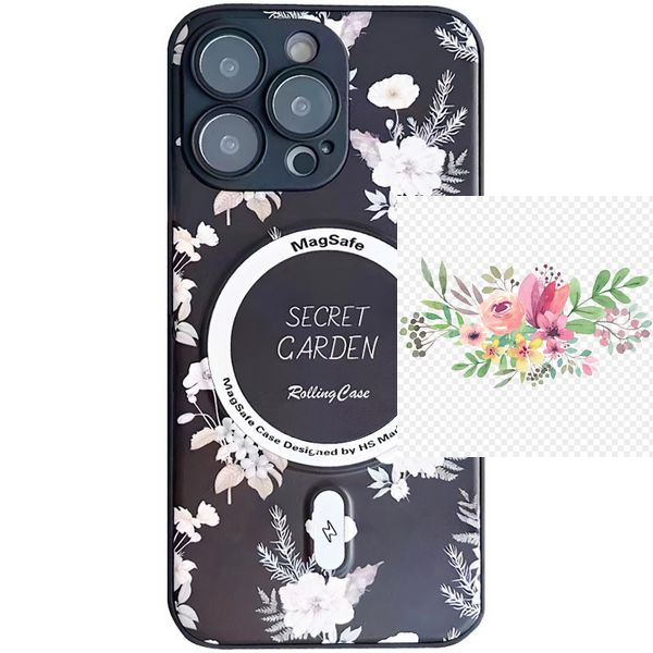 TPU+PC чохол Secret Garden with MagSafe для Apple iPhone 14 Pro (6.1") 58007 фото