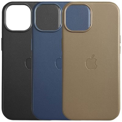 Шкіряний чохол Leather Case (AAA) with MagSafe and Animation для Apple iPhone 15 Pro Max (6.7") 65731 фото