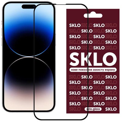Захисне скло SKLO 3D (full glue) для Apple iPhone 15 Pro Max (6.7") 65408 фото