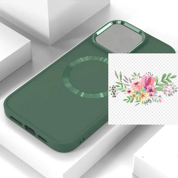 TPU чохол Bonbon Metal Style with MagSafe для Apple iPhone 14 (6.1") 64357 фото