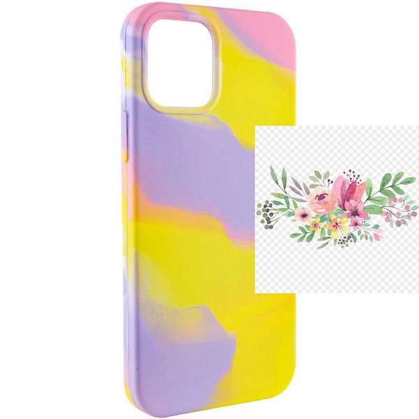 Чохол Silicone case full Aquarelle для Apple iPhone 12 Pro / 12 (6.1") 55022 фото