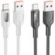 Дата кабель Hoco U120 Transparent explore intelligent power-off USB to Type-C 5A (1.2m) 66084 фото 1