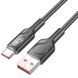 Дата кабель Hoco U120 Transparent explore intelligent power-off USB to Type-C 5A (1.2m) 66084 фото 9