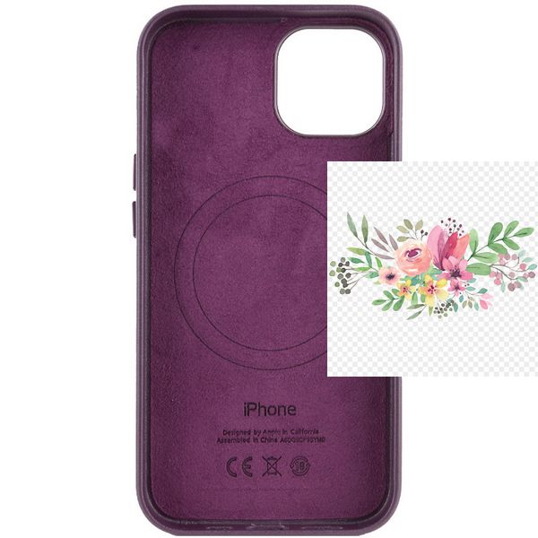 Шкіряний чохол Leather Case (AA Plus) with MagSafe для Apple iPhone 13 (6.1") 57472 фото