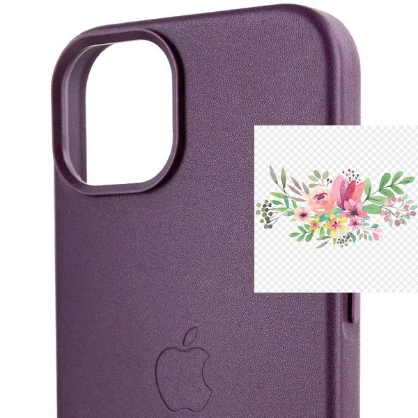Шкіряний чохол Leather Case (AA Plus) with MagSafe для Apple iPhone 14 (6.1") 57473 фото