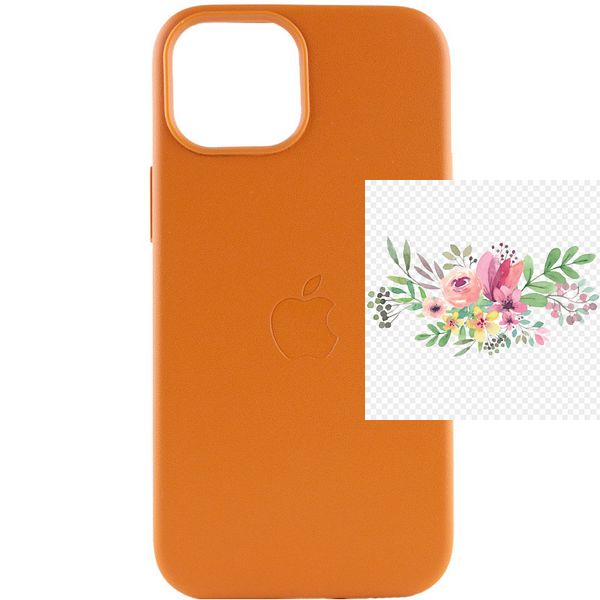 Шкіряний чохол Leather Case (AAA) with MagSafe для Apple iPhone 14 (6.1") 63582 фото