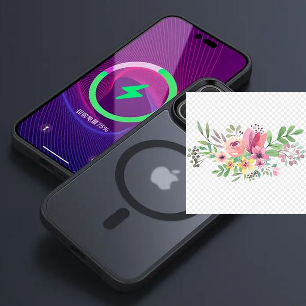 TPU+PC чохол Metal Buttons with MagSafe Colorful для Apple iPhone 12 Pro Max (6.7") 64995 фото