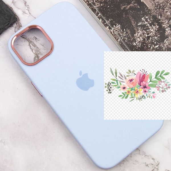 Чохол Silicone Case Metal Buttons (AA) для Apple iPhone 12 Pro / 12 (6.1") 65321 фото