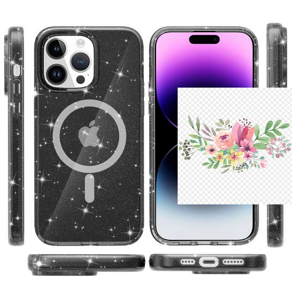 Чохол TPU Galaxy Sparkle (MagFit) для Apple iPhone 14 Pro (6.1") 66250 фото